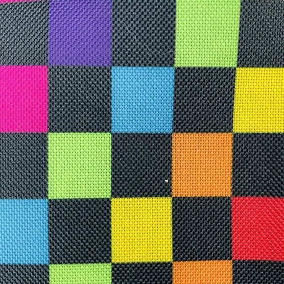 Yak Pak Rainbow Squares Messenger Bag Laptop Crossbody Colorful Checkerboard Y2K - Picture 11 of 13